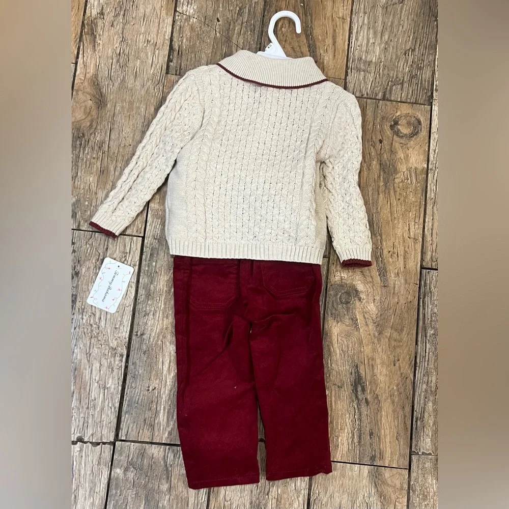 Tommy Bahama size 12 months button sweater & pants 2 piece set NWT